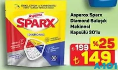 ASPEROX SPARX DİAMOND BULAŞIK MAKİNESİ KAPSÜLÜ TABLETİ 30'LU fiyat ve kampanya bilgisi